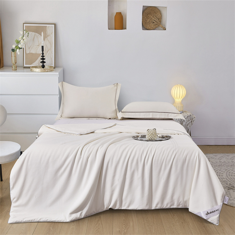 怡莲 天然野生蚕丝被 100%柞蚕丝被双人床春夏秋通用被 （单位：床） 白色（净填充400克） 200*230CM